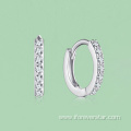 925 Silver Jewelry Earrings Zirconia Women Earrings Hoops